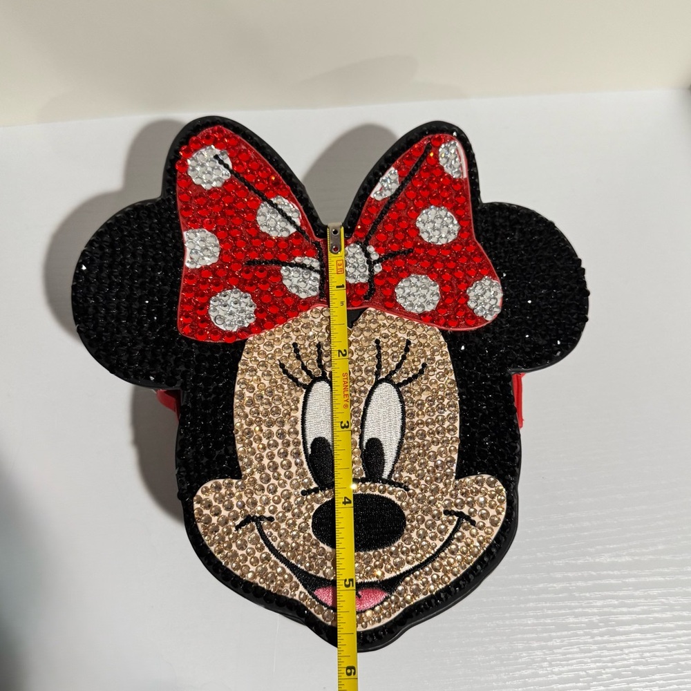 Rhinestoned Disney Minnie Mouse Small Crossbody Bag - Picture 6 of 9
